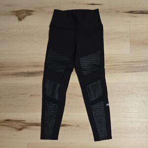 ALO Yoga Moto Leggings, Black, Size Small